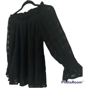 TOPSHOP Black Off Shoulder Top 2